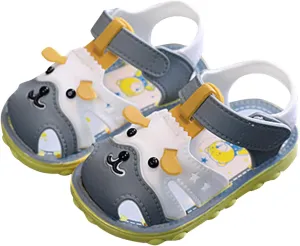 Toddler Baby Girl Boy Summer Sandals Cartoon Dog Shoes Non Slip Soft Sole First Walkers Prewalkers (Grey, 7 Toddler)