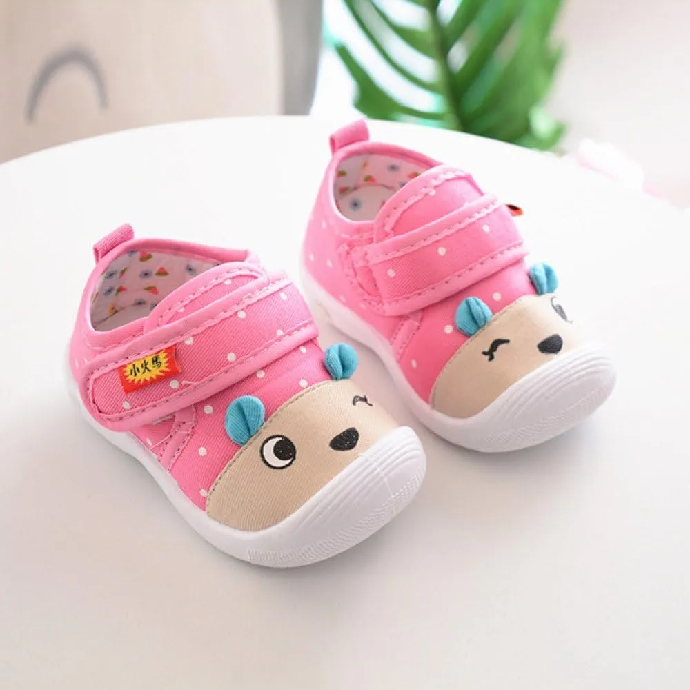 Toddler Baby Girl Boys Cartoon Baby Squeaky Sole Girls Shoes Anti-Slip Infant Kids Soft Baby Shoes Five Year Old Girl