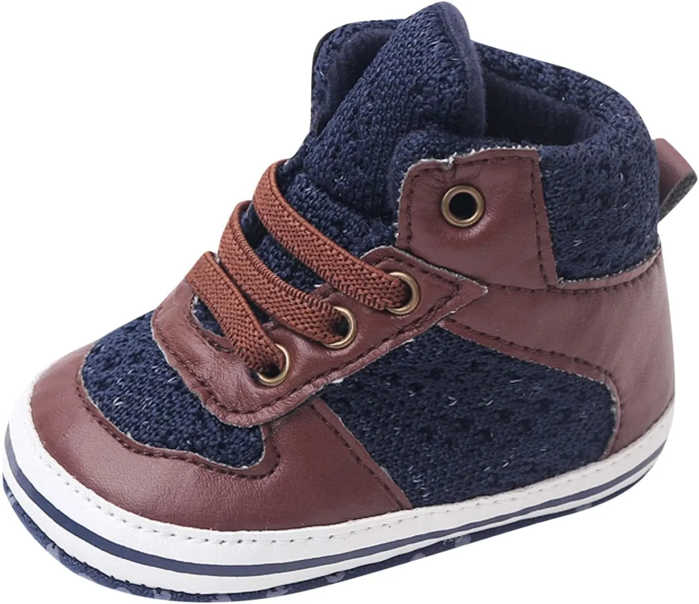 Toddler Baby Girls Boys High Tops Ankle Sneakers Infant Newborn Soft Sole Anti-Slip Prewalker First Walking Shoes