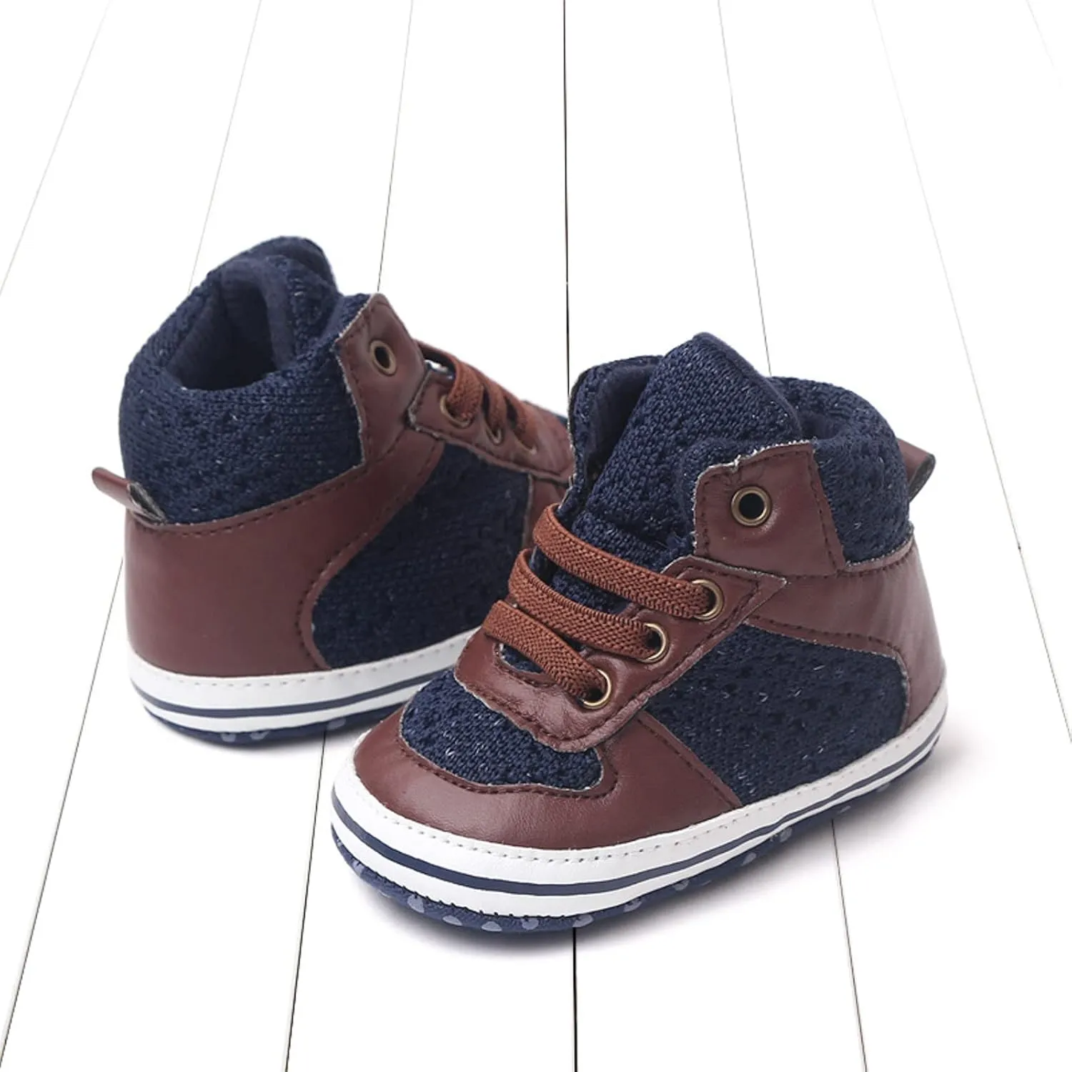 Toddler Baby Girls Boys High Tops Ankle Sneakers Infant Newborn Soft Sole Anti-Slip Prewalker First Walking Shoes