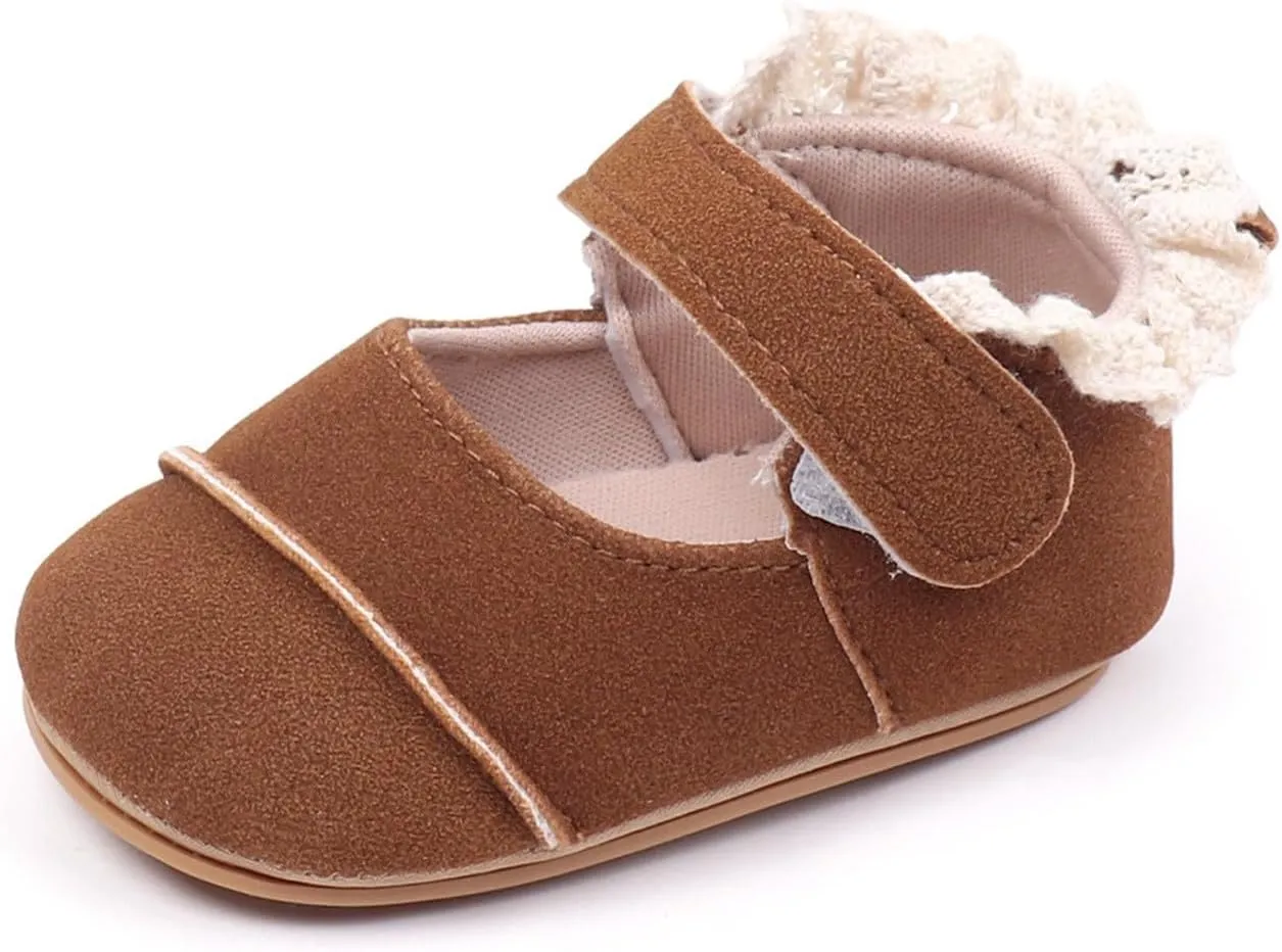 Toddler Baby Girls First Walking Dress Shoes Soft Sole Lace Hem Lightweight Toddler Athletic Sandals Boys