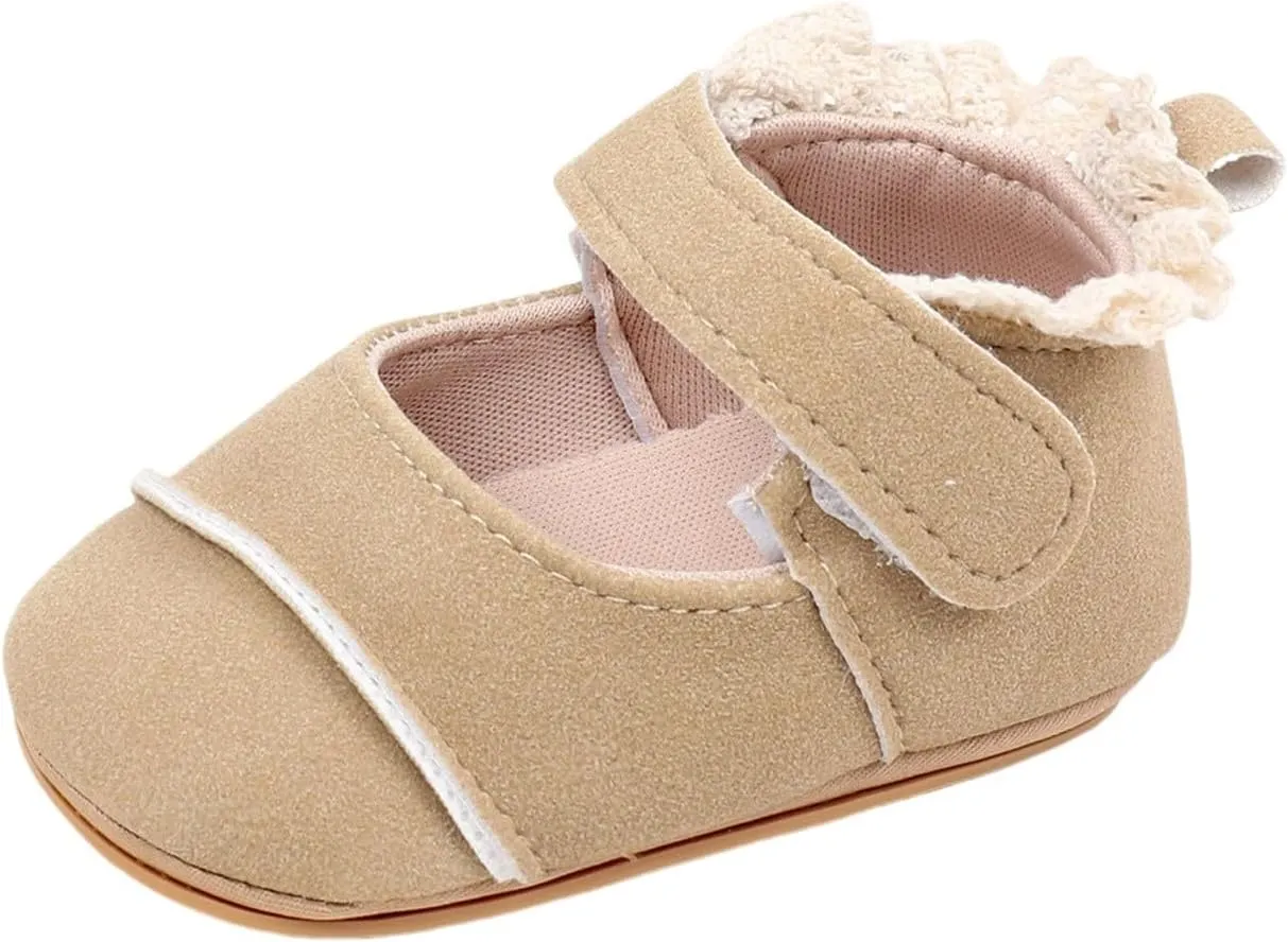 Toddler Baby Girls First Walking Dress Shoes Soft Sole Lace Hem Lightweight Toddler Athletic Sandals Boys