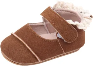 Toddler Baby Girls First Walking Dress Shoes Soft Sole Lace Hem Lightweight Toddler Athletic Sandals Boys