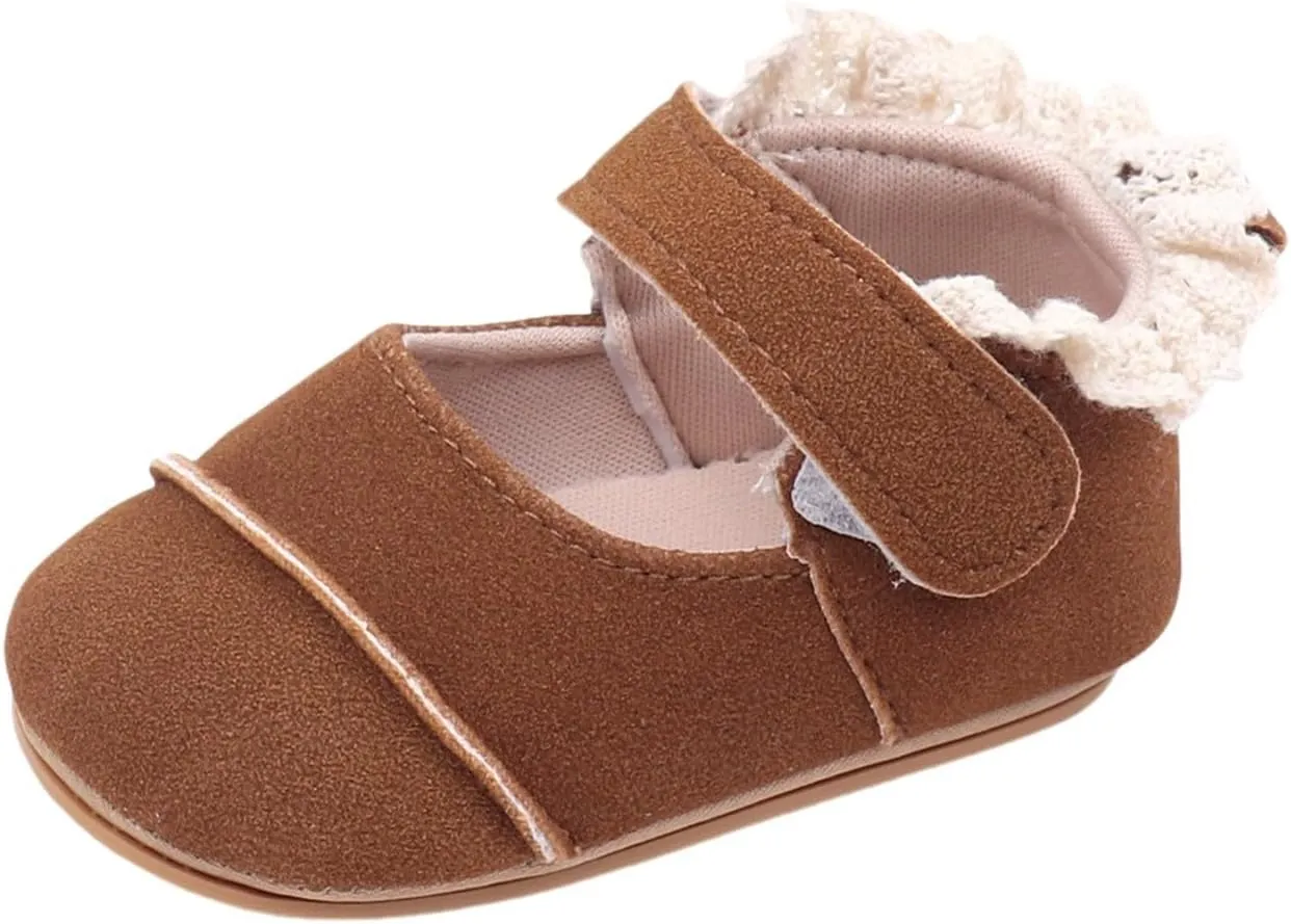Toddler Baby Girls First Walking Dress Shoes Soft Sole Lace Hem Lightweight Toddler Athletic Sandals Boys