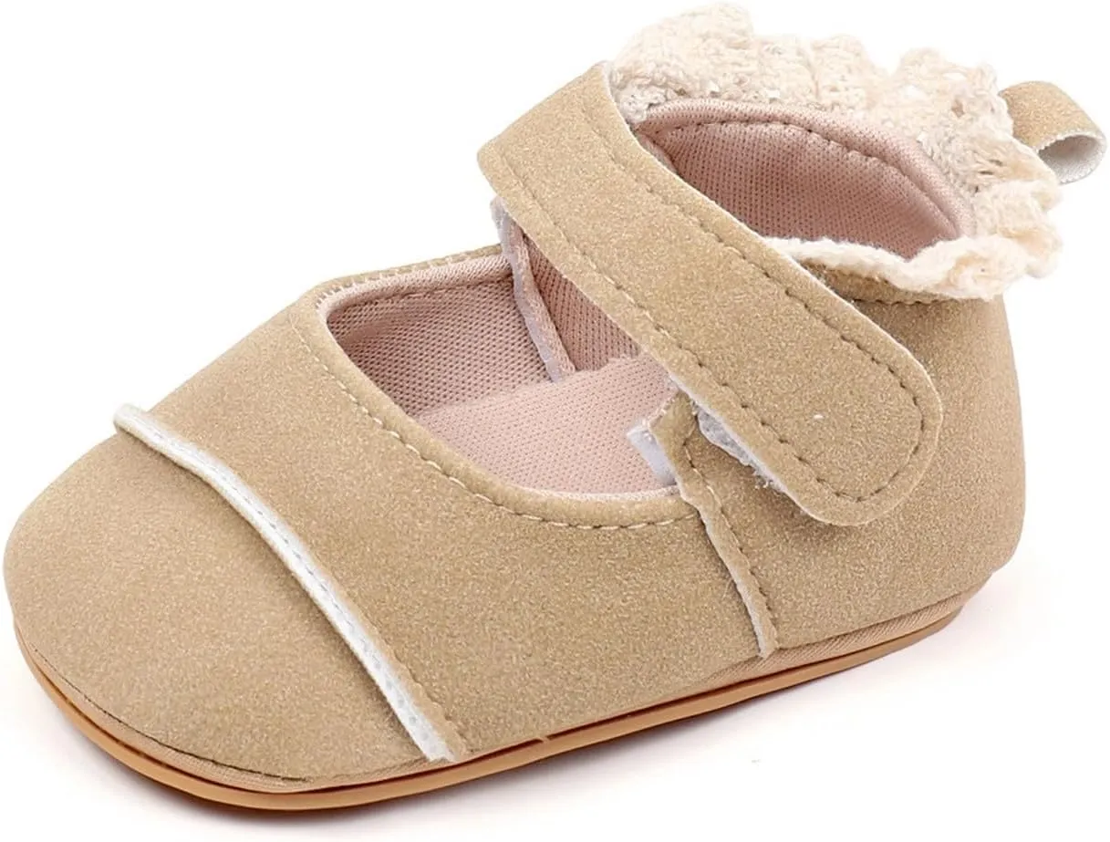 Toddler Baby Girls First Walking Dress Shoes Soft Sole Lace Hem Lightweight Toddler Athletic Sandals Boys