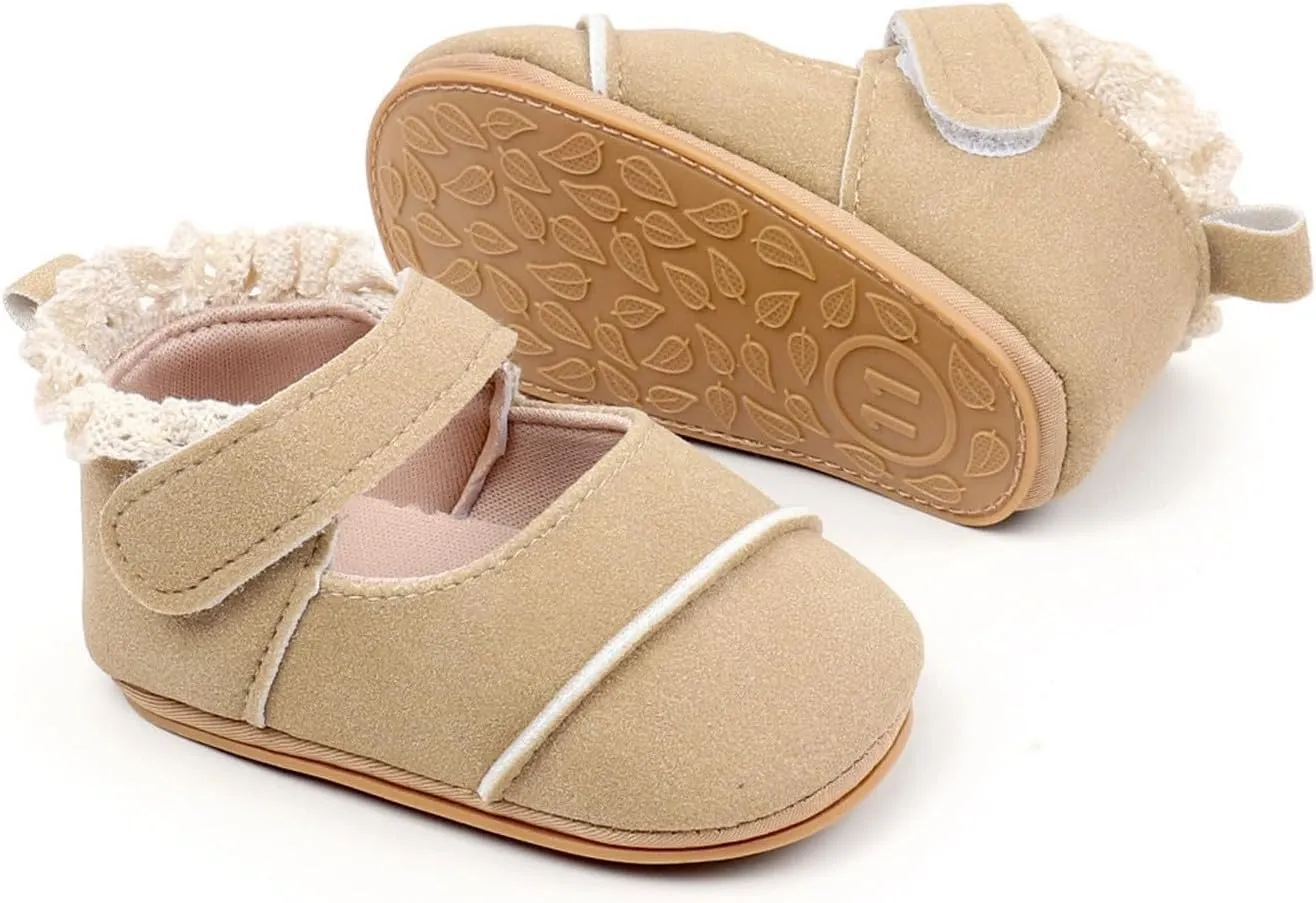 Toddler Baby Girls First Walking Dress Shoes Soft Sole Lace Hem Lightweight Toddler Athletic Sandals Boys