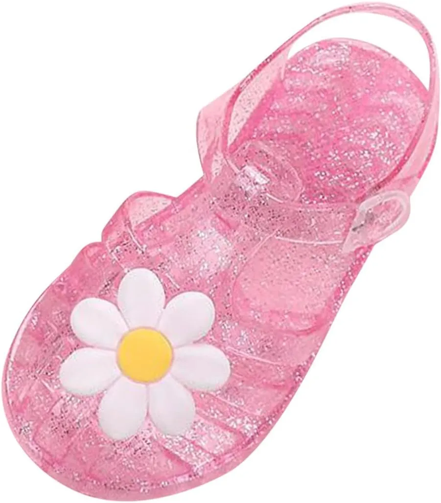 Toddler Baby Girls Shoes Slip On Cute Fruit Jelly Colors Hollow Out Non-slip Soft Sole Beach Sandals Comfy Shoes
