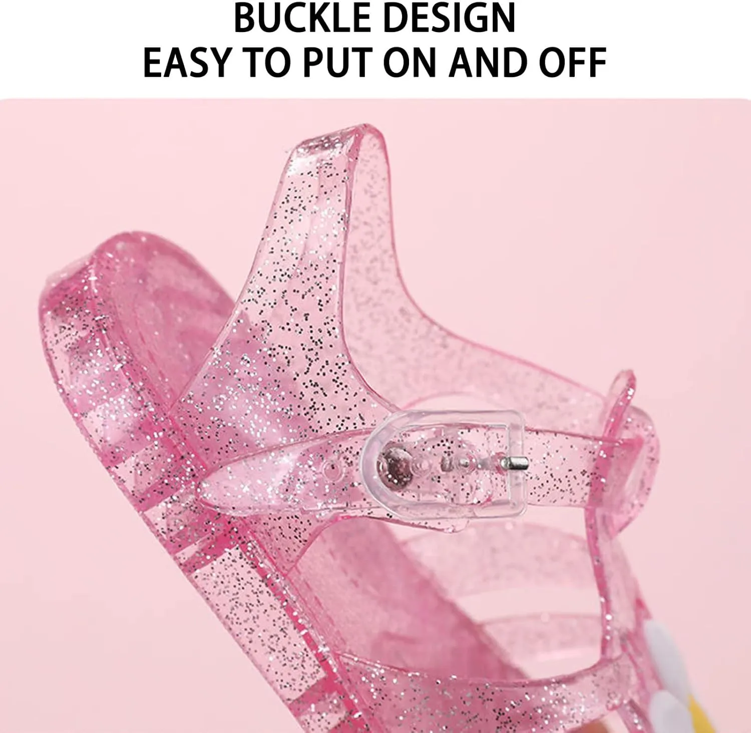 Toddler Baby Girls Shoes Slip On Cute Fruit Jelly Colors Hollow Out Non-slip Soft Sole Beach Sandals Comfy Shoes
