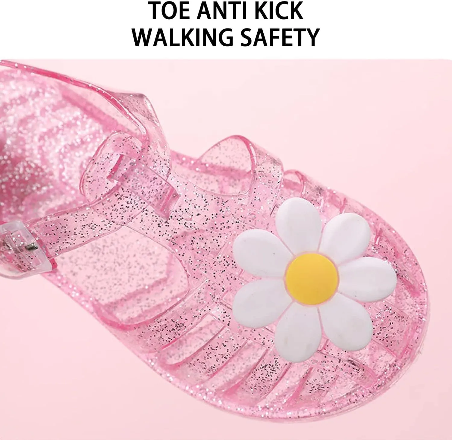 Toddler Baby Girls Shoes Slip On Cute Fruit Jelly Colors Hollow Out Non-slip Soft Sole Beach Sandals Comfy Shoes
