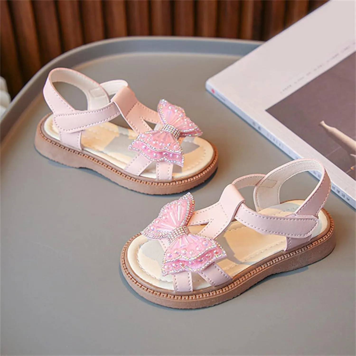 Toddler Baby Kid Girl Boy Shoes Soft Sole Non Slip Sandals Lightweight Flat Shoes Summer (Pink, 12.5 Little Child)