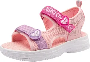 Toddler Baby Little Girl Shoes Summer Sandals Sports Outdoor Beach Anti-Slip Soft Sole Shoes Princess (Red, 1 Big Kids)