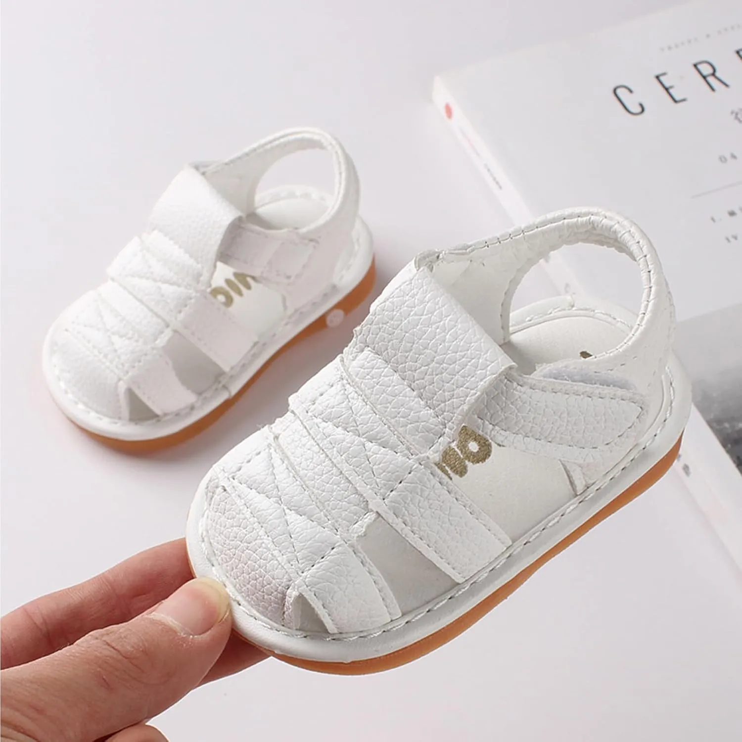 Toddler Baby Shoes Girl Boy Baby 2024 Sandals Learning to Walk Shoes Soft Soles Non Slip Toe Caps Non-SIip Tennis
