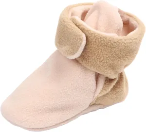Toddler Baby Shoes Socks Solid Color Patchwork Knitted Plush Baby Socks Shoes for 0 to 12Months Shoes Boys Wide