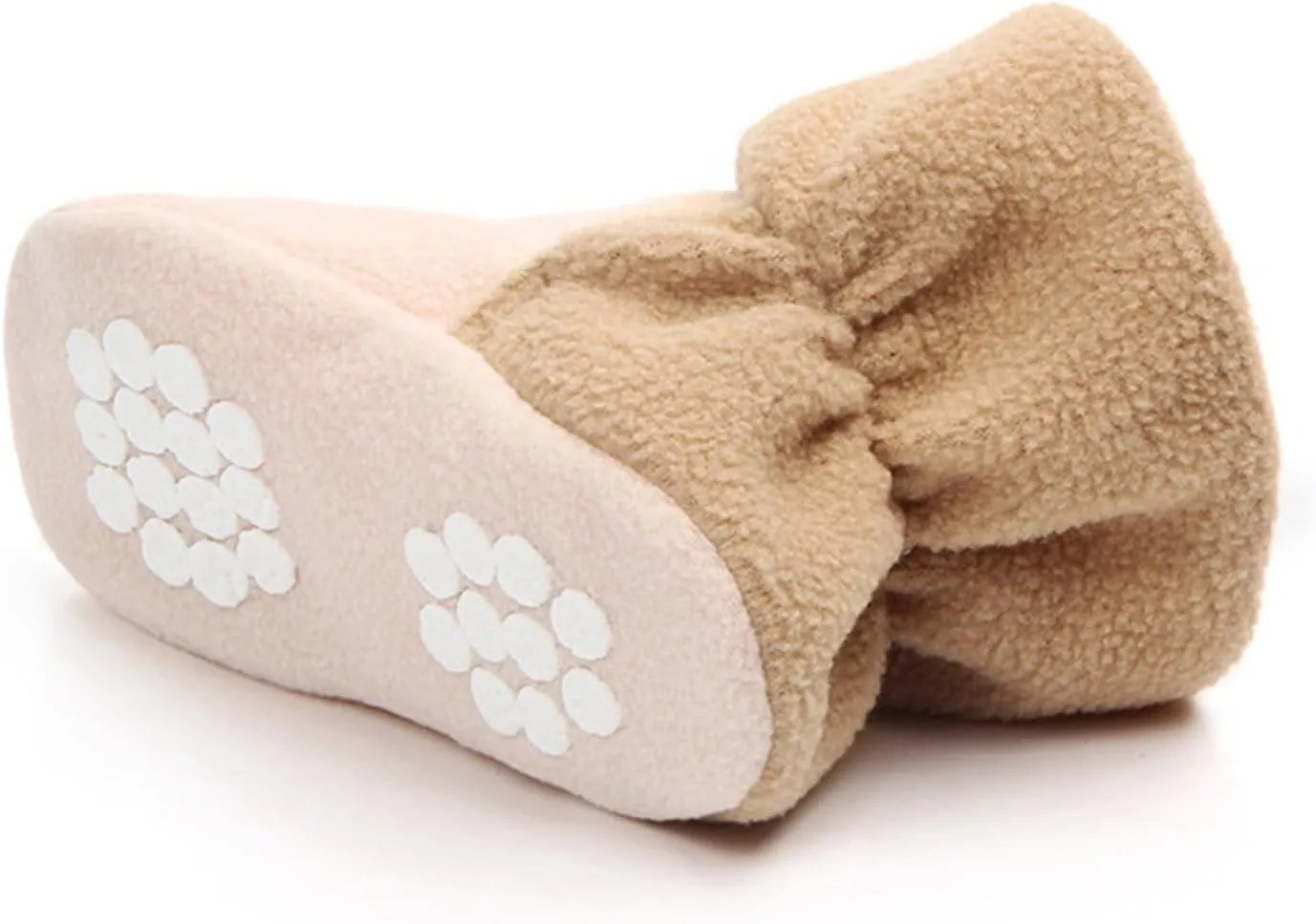 Toddler Baby Shoes Socks Solid Color Patchwork Knitted Plush Baby Socks Shoes for 0 to 12Months Shoes Boys Wide