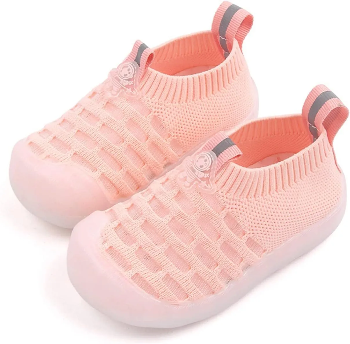 Toddler Baby Sneakers Girls Leisure Shoes Mesh Shoes Breathable Soft Sole Sport Shoes Socks Shoes Boy Solid Tied Shoes