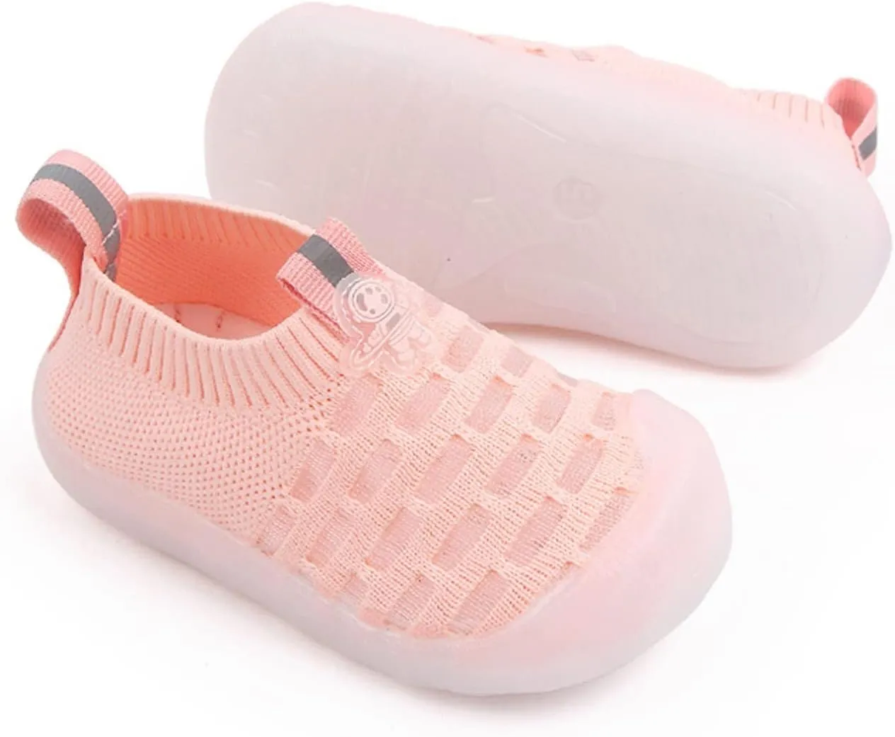 Toddler Baby Sneakers Girls Leisure Shoes Mesh Shoes Breathable Soft Sole Sport Shoes Socks Shoes Boy Solid Tied Shoes