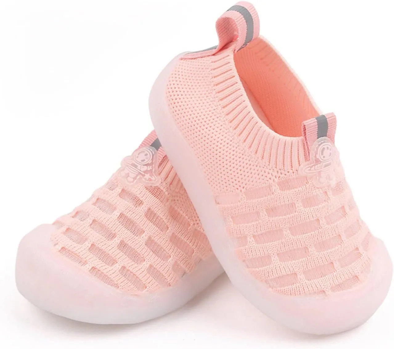 Toddler Baby Sneakers Girls Leisure Shoes Mesh Shoes Breathable Soft Sole Sport Shoes Socks Shoes Boy Solid Tied Shoes