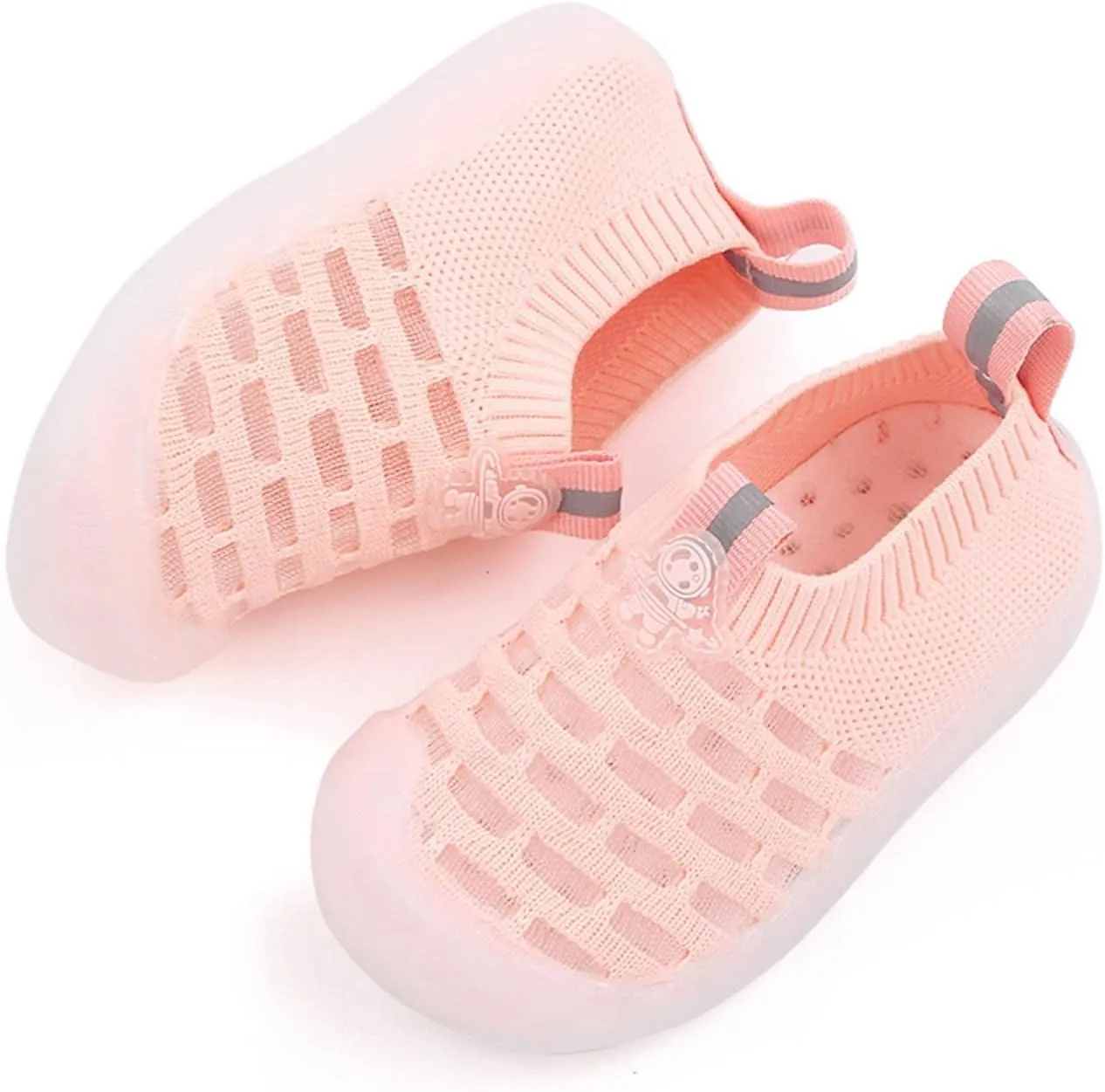 Toddler Baby Sneakers Girls Leisure Shoes Mesh Shoes Breathable Soft Sole Sport Shoes Socks Shoes Boy Solid Tied Shoes