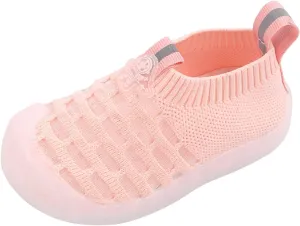 Toddler Baby Sneakers Girls Leisure Shoes Mesh Shoes Breathable Soft Sole Sport Shoes Socks Shoes Boy Solid Tied Shoes