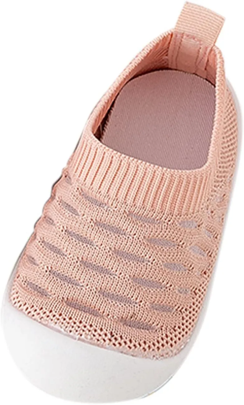 Toddler Boy Shoes Infant Toddler Shoes Hollow Out Slip On Socks Shoes Soft Sole Non Slip Wear Out (Pink, 18-24 Months)