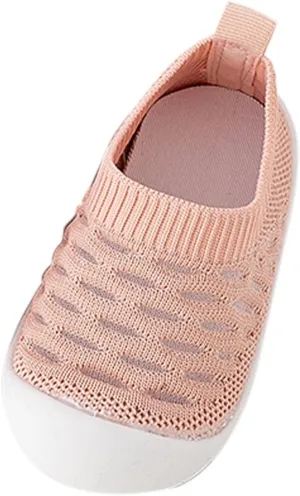 Toddler Boy Shoes Infant Toddler Shoes Hollow Out Slip On Socks Shoes Soft Sole Non Slip Wear Out (Pink, 18-24 Months)