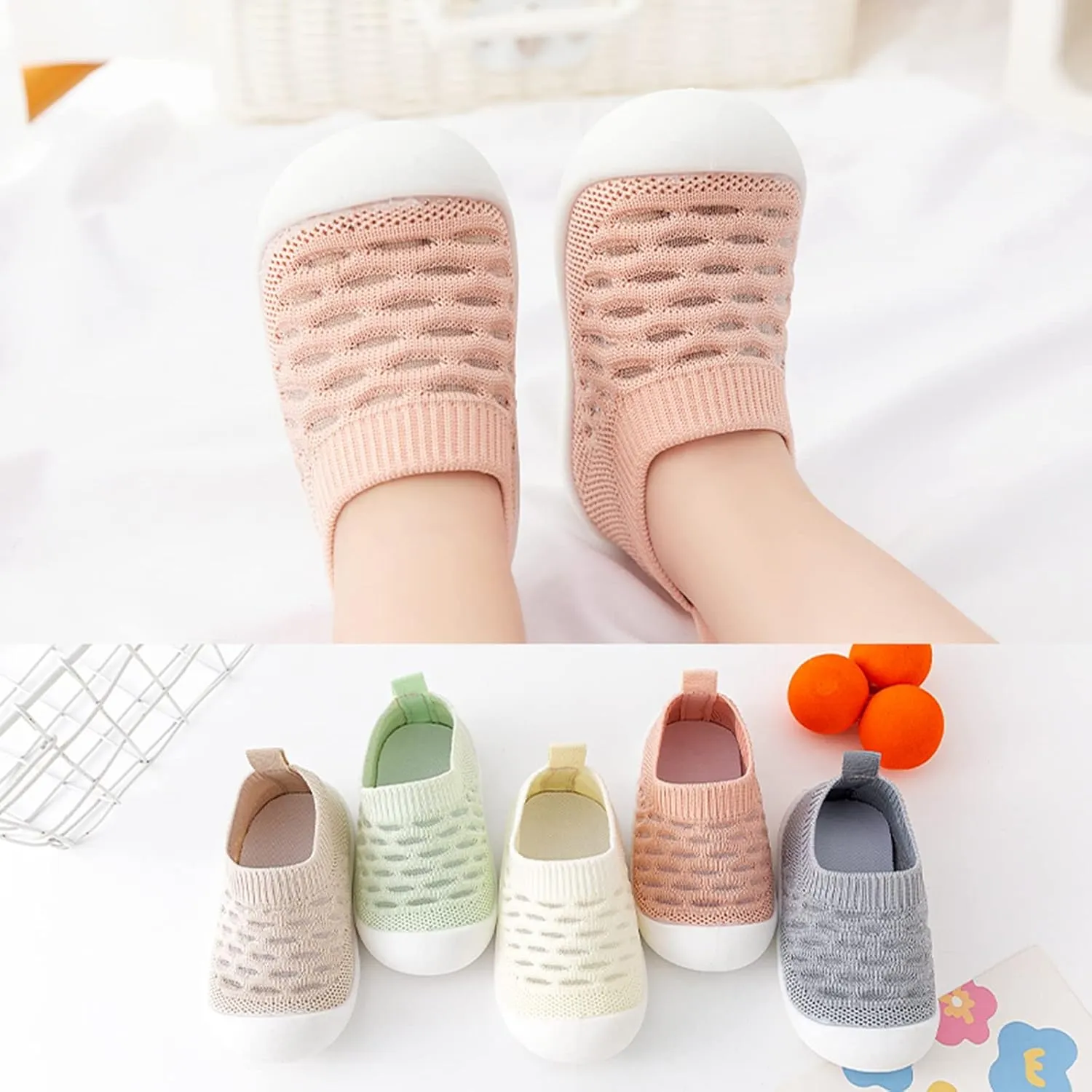 Toddler Boy Shoes Infant Toddler Shoes Hollow Out Slip On Socks Shoes Soft Sole Non Slip Wear Out (Pink, 18-24 Months)
