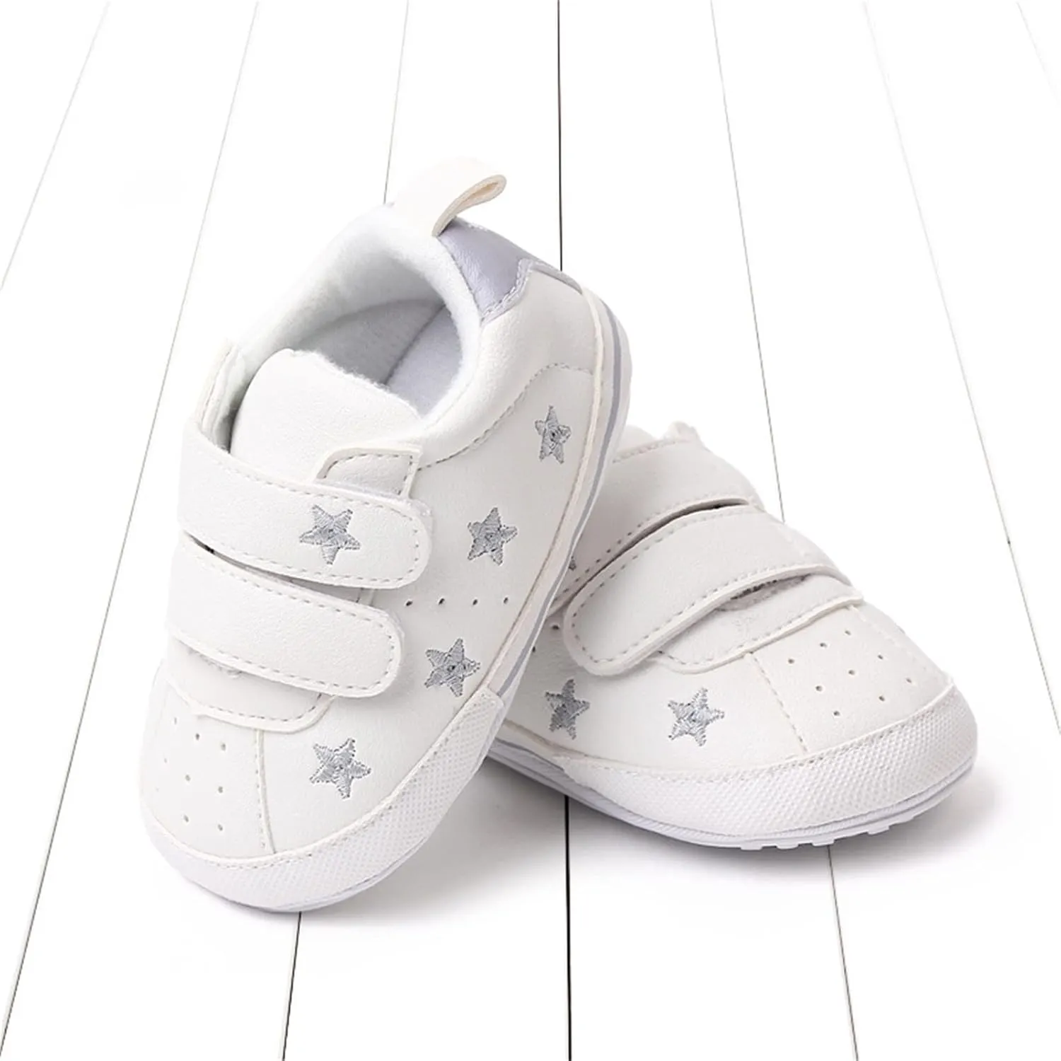 Toddler Boys Girls Flat Bottom Sports Shoes Lightweight Comfortable Double Strap Casual Sneakers for Indoor Outdoor