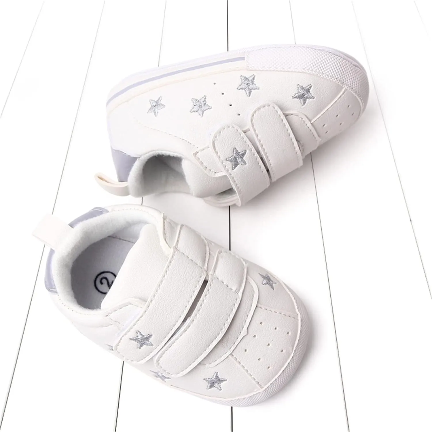 Toddler Boys Girls Flat Bottom Sports Shoes Lightweight Comfortable Double Strap Casual Sneakers for Indoor Outdoor