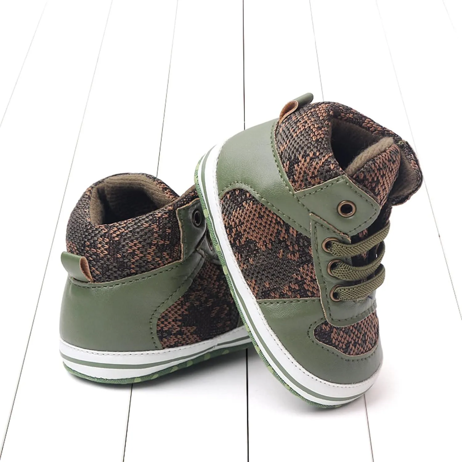 Toddler Boys Girls High Tops Ankle Sneakers Infant Baby Soft Sole Anti-Slip Prewalker Warm First Walking Shoes
