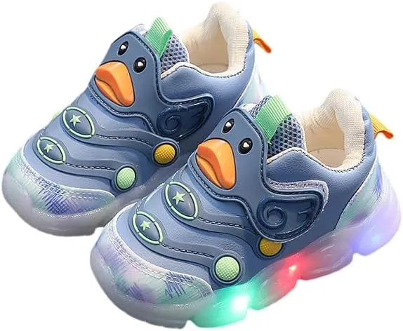 Toddler Boys Girls Led Light Up Sneaker Flashing Lightweight Mesh Breathable Sport Walking Running Shoes