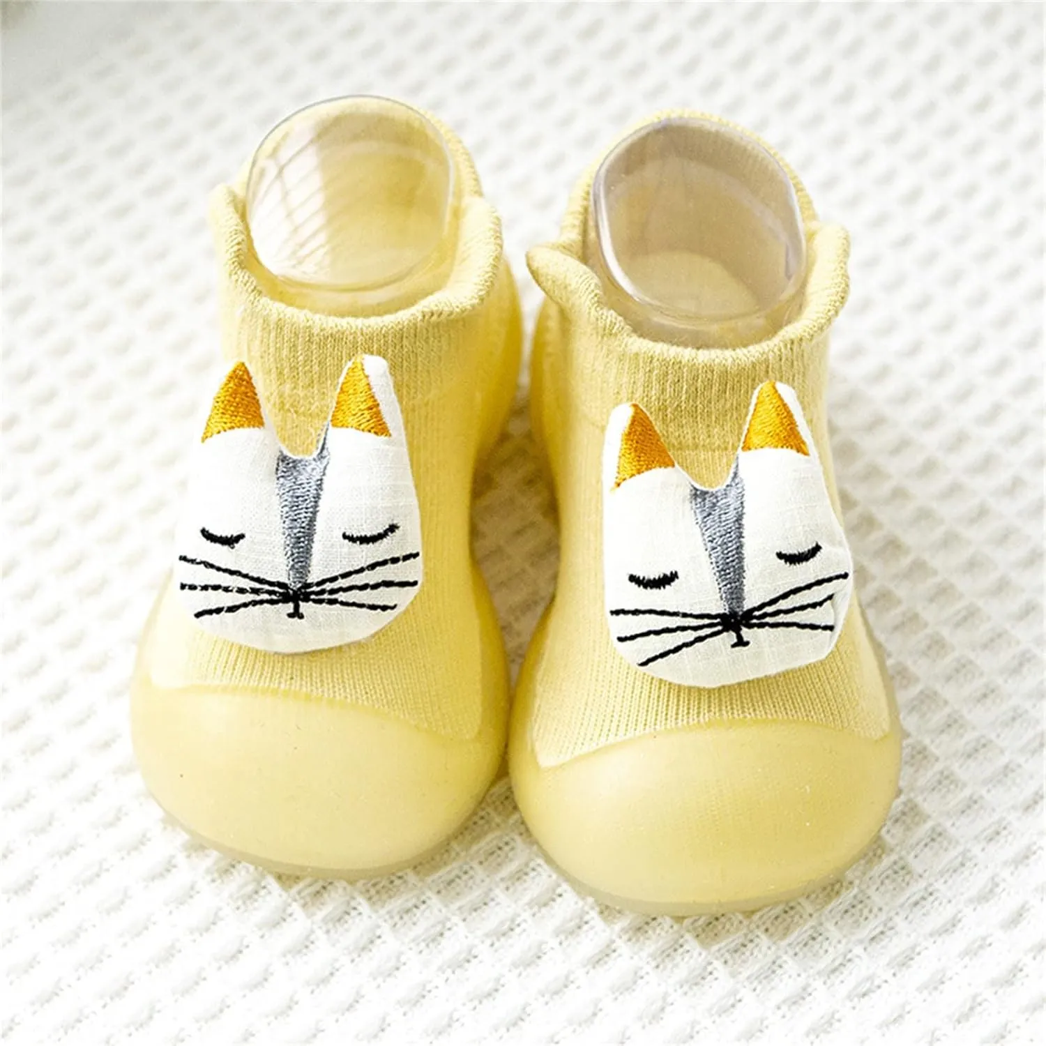 Toddler Cute Cartoon Socks Shoes Boys Girls First Walking Shoes Soft Soles Non Slip Shoes Baby Sock Shoes