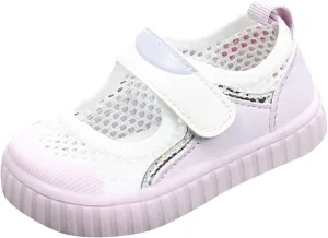Toddler First Walking Sandals Baby Boy Girl Mesh Lightweight Breathable Sneakers Closed Toe Non-Slip Soft Sole Beach Shoes