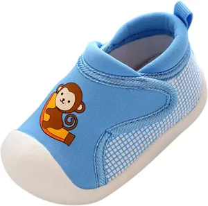 Toddler Girls Boys Leisure Shoes Cotton Cloth artoon Animal Prints Soft Flat Bottom Breathable Slip On Sport Shoes