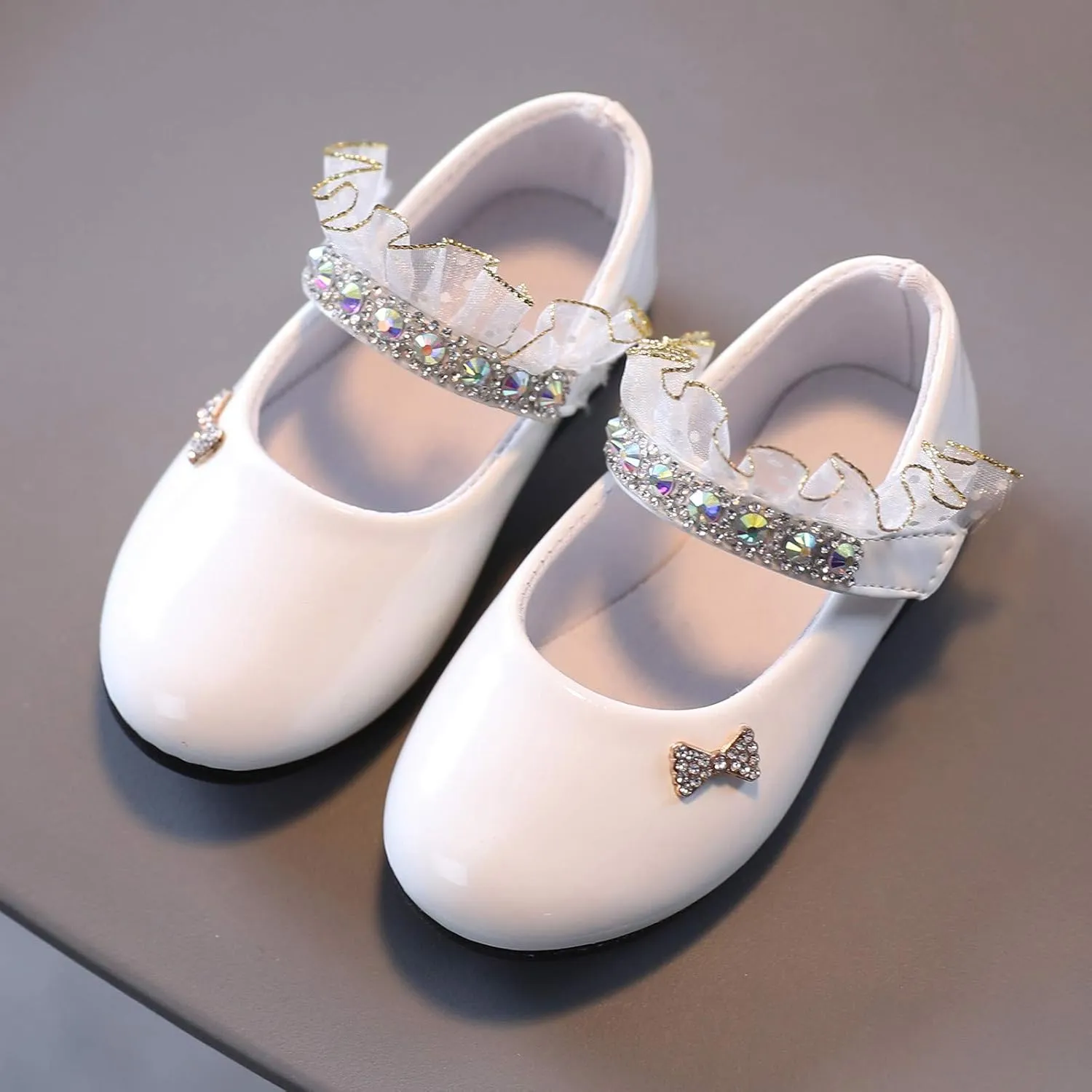 Toddler Girls Solid Shoes Crystal Baby Kids Princess Casual Fashion Solid Color Shoes for Summer