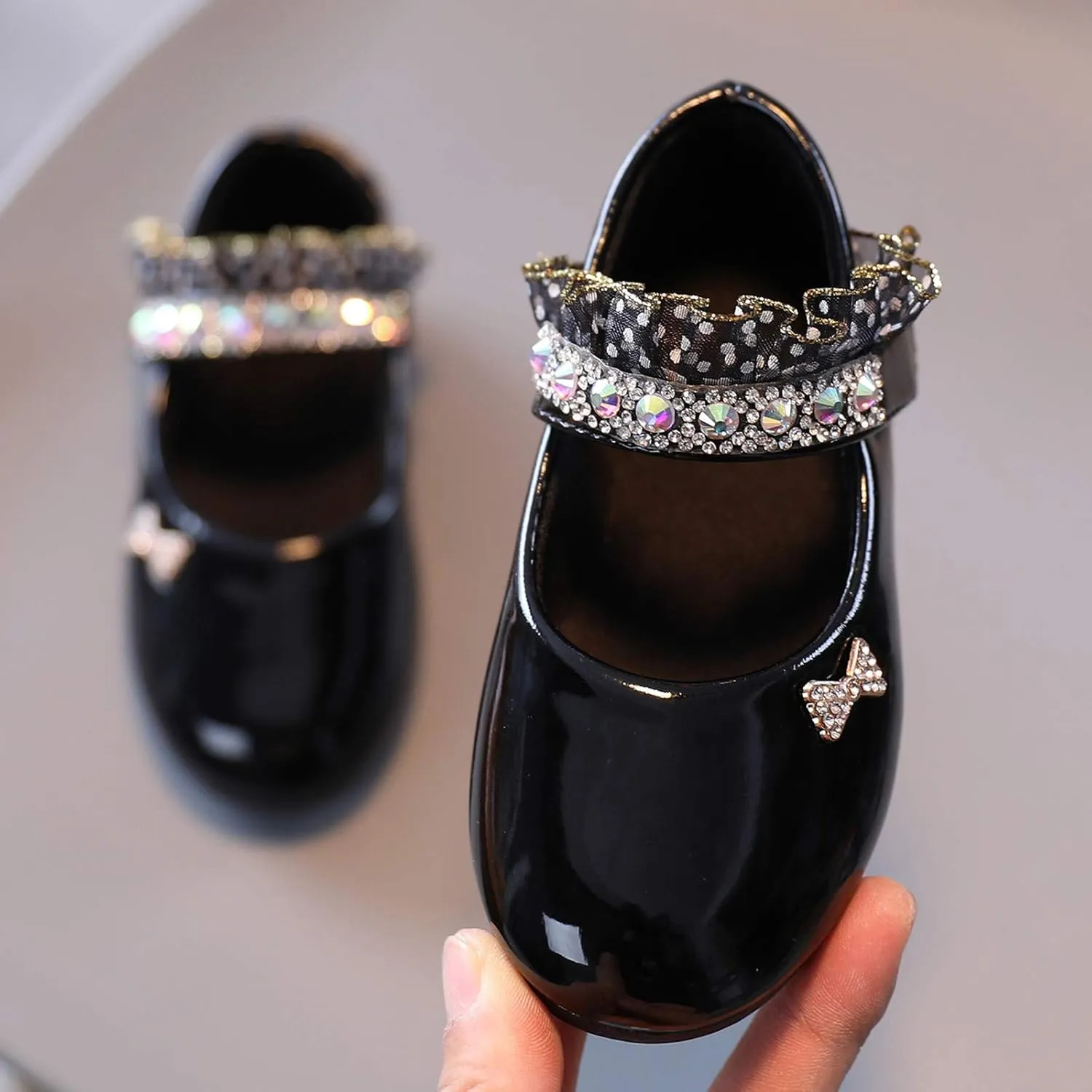 Toddler Girls Solid Shoes Crystal Baby Kids Princess Casual Fashion Solid Color Shoes for Summer