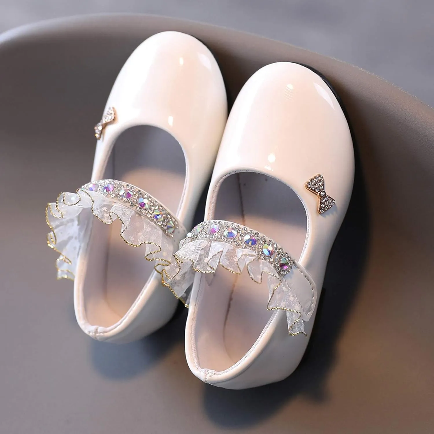 Toddler Girls Solid Shoes Crystal Baby Kids Princess Casual Fashion Solid Color Shoes for Summer