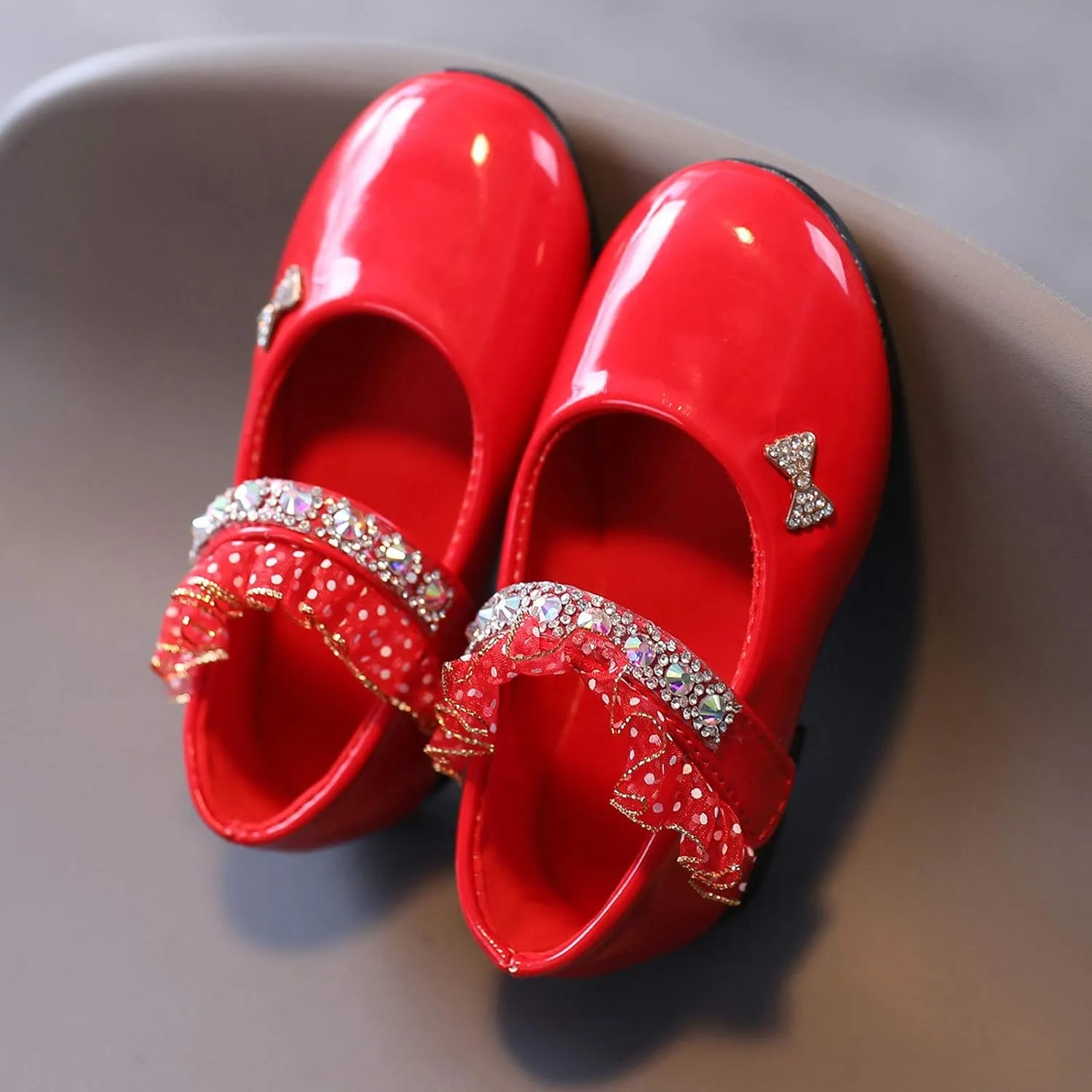 Toddler Girls Solid Shoes Crystal Baby Kids Princess Casual Fashion Solid Color Shoes for Summer