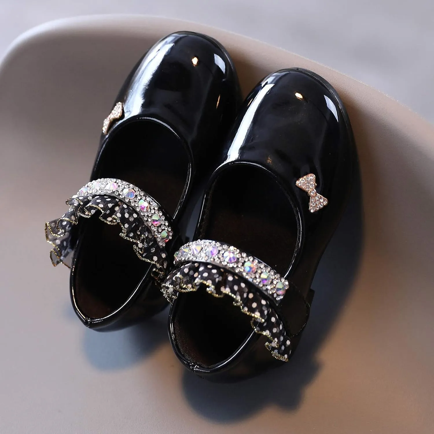 Toddler Girls Solid Shoes Crystal Baby Kids Princess Casual Fashion Solid Color Shoes for Summer