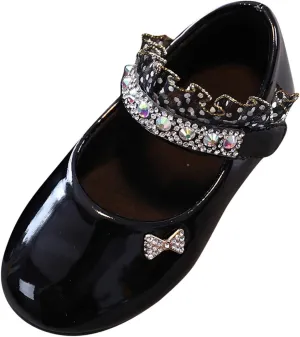 Toddler Girls Solid Shoes Crystal Baby Kids Princess Casual Fashion Solid Color Shoes for Summer