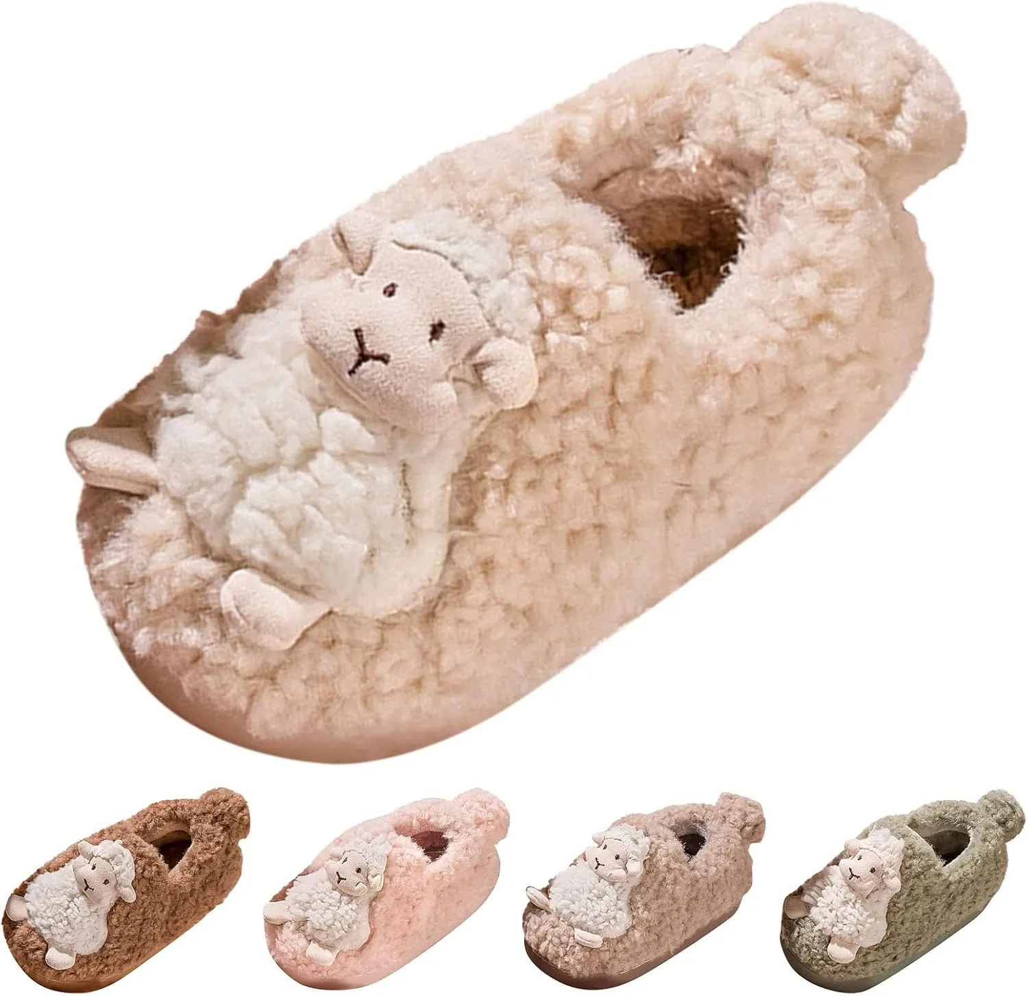 Toddler House Shoes Boys Fuzzy Slip On Slippers Soft Sole Flat Bottom Slipper Baby Non Slip Bedroom Slippers