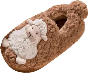 Toddler House Shoes Boys Fuzzy Slip On Slippers Soft Sole Flat Bottom Slipper Baby Non Slip Bedroom Slippers