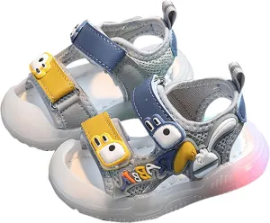 Toddler Kids Baby Girls Boys Sandals Girls Shoes Soft Sole Colorful Bright Light Baotou Sandals Non Slides for Toddler