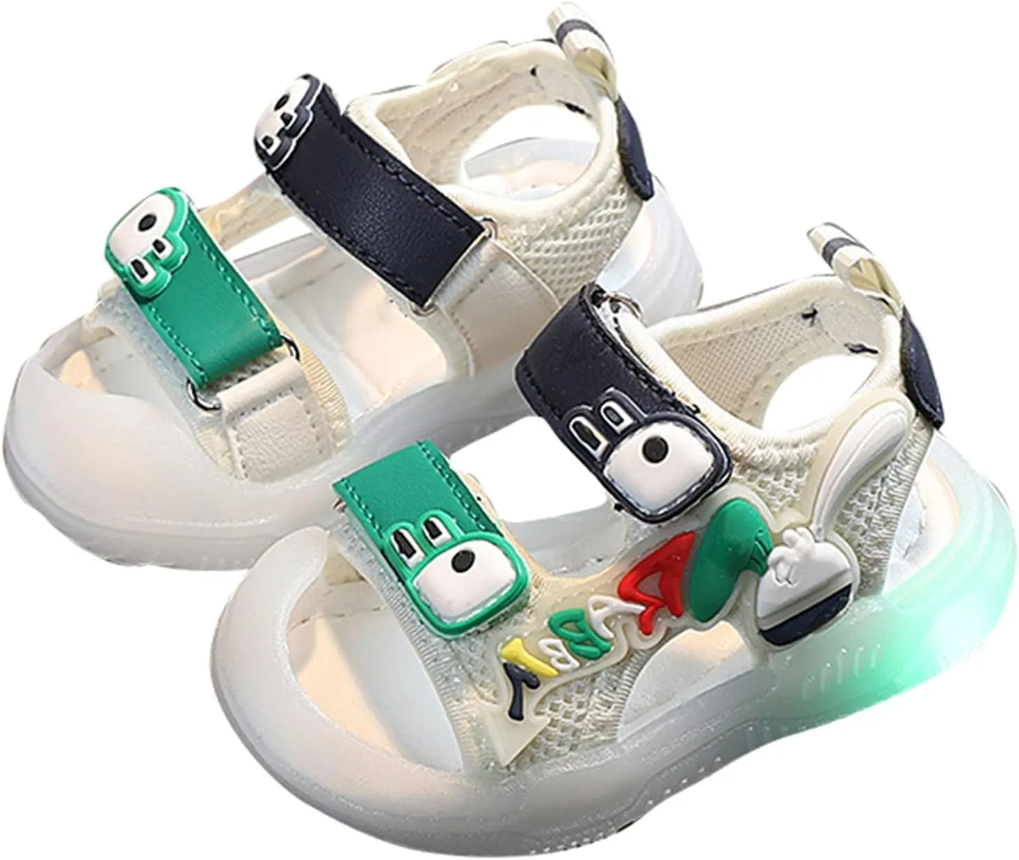 Toddler Kids Baby Girls Boys Sandals Girls Shoes Soft Sole Colorful Bright Light Baotou Sandals Non Slides for Toddler