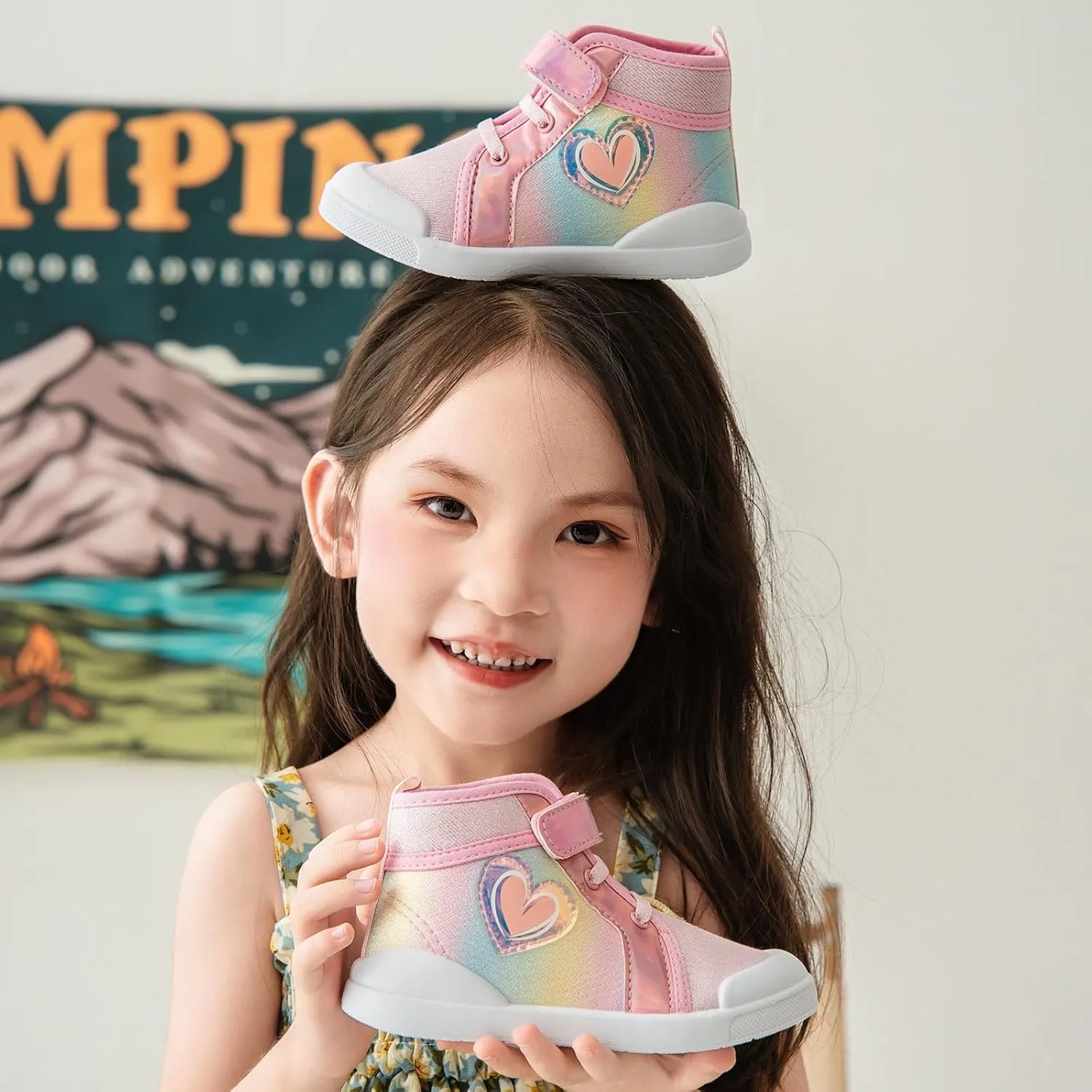 Toddler Kids Wide Barefoot Shoes Boys Girls Winter High Top Sneakers Boots Walking Shoes for Indoor Outdoor