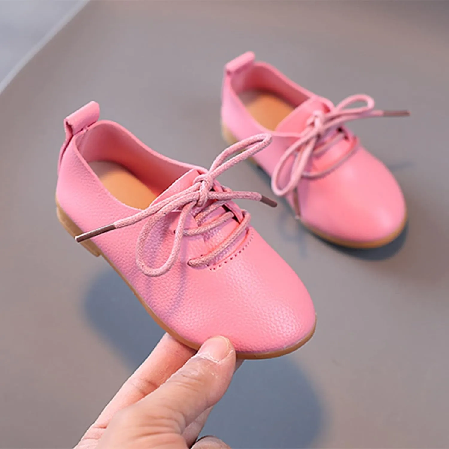 Toddler Little Girls Boys British Style Lace-Up Saddle Shoes Casual xfords Baptism School Girls Warm Boots Size 6