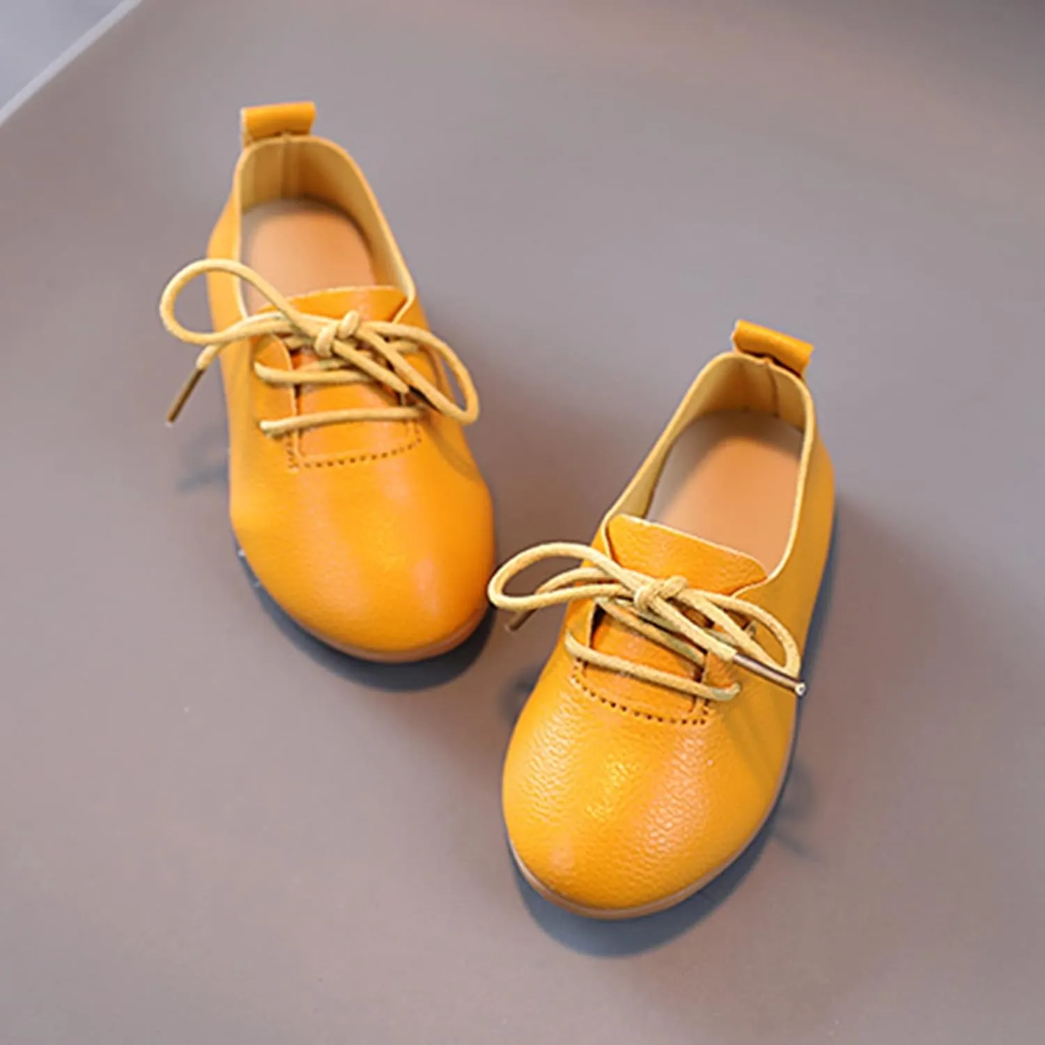 Toddler Little Girls Boys British Style Lace-Up Saddle Shoes Casual xfords Baptism School Girls Warm Boots Size 6