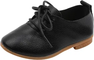 Toddler Little Girls Boys British Style Lace-Up Saddle Shoes Casual xfords Baptism School Girls Warm Boots Size 6