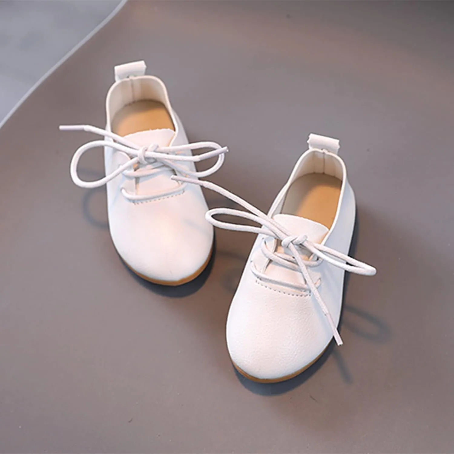 Toddler Little Girls Boys British Style Lace-Up Saddle Shoes Casual xfords Baptism School Girls Warm Boots Size 6
