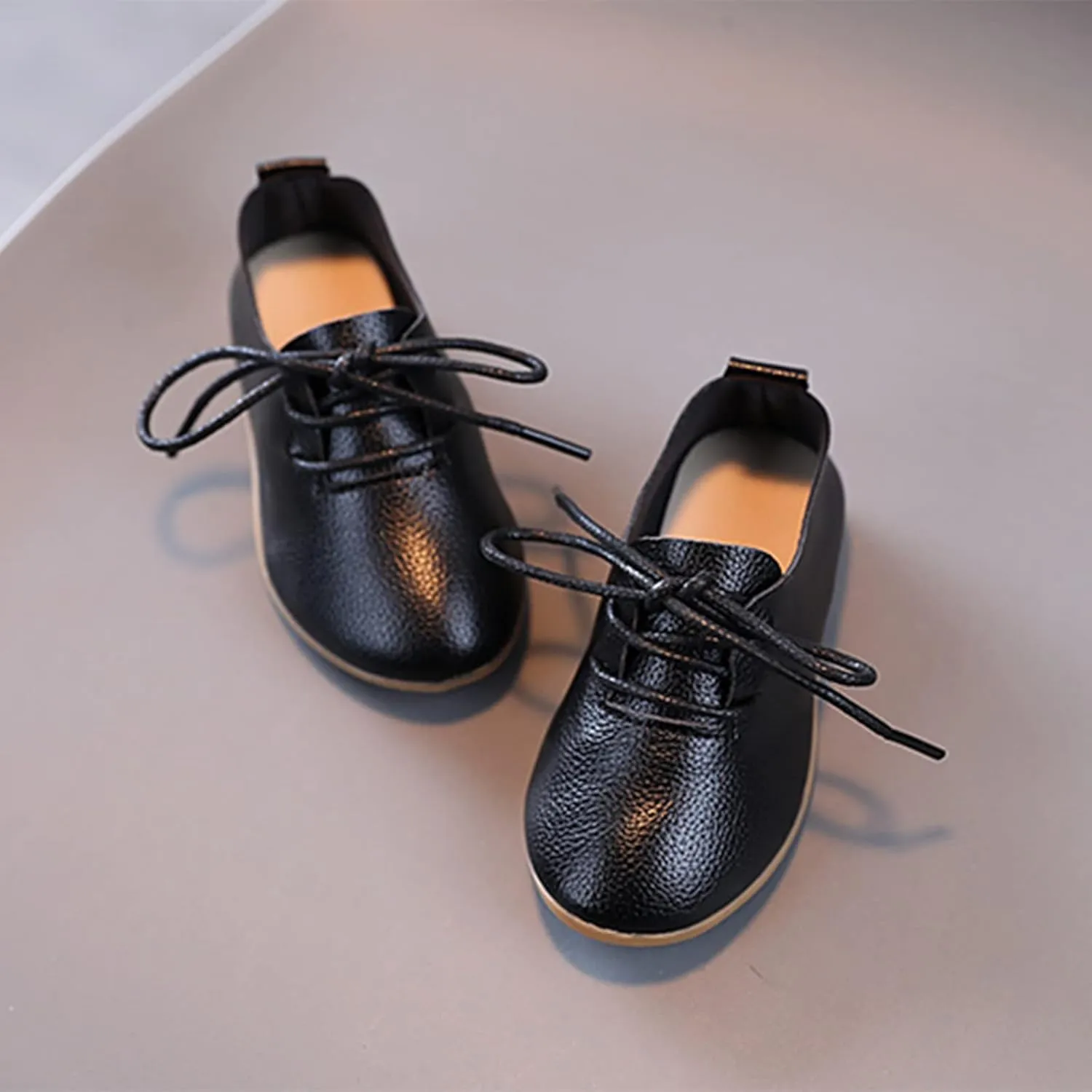 Toddler Little Girls Boys British Style Lace-Up Saddle Shoes Casual xfords Baptism School Girls Warm Boots Size 6