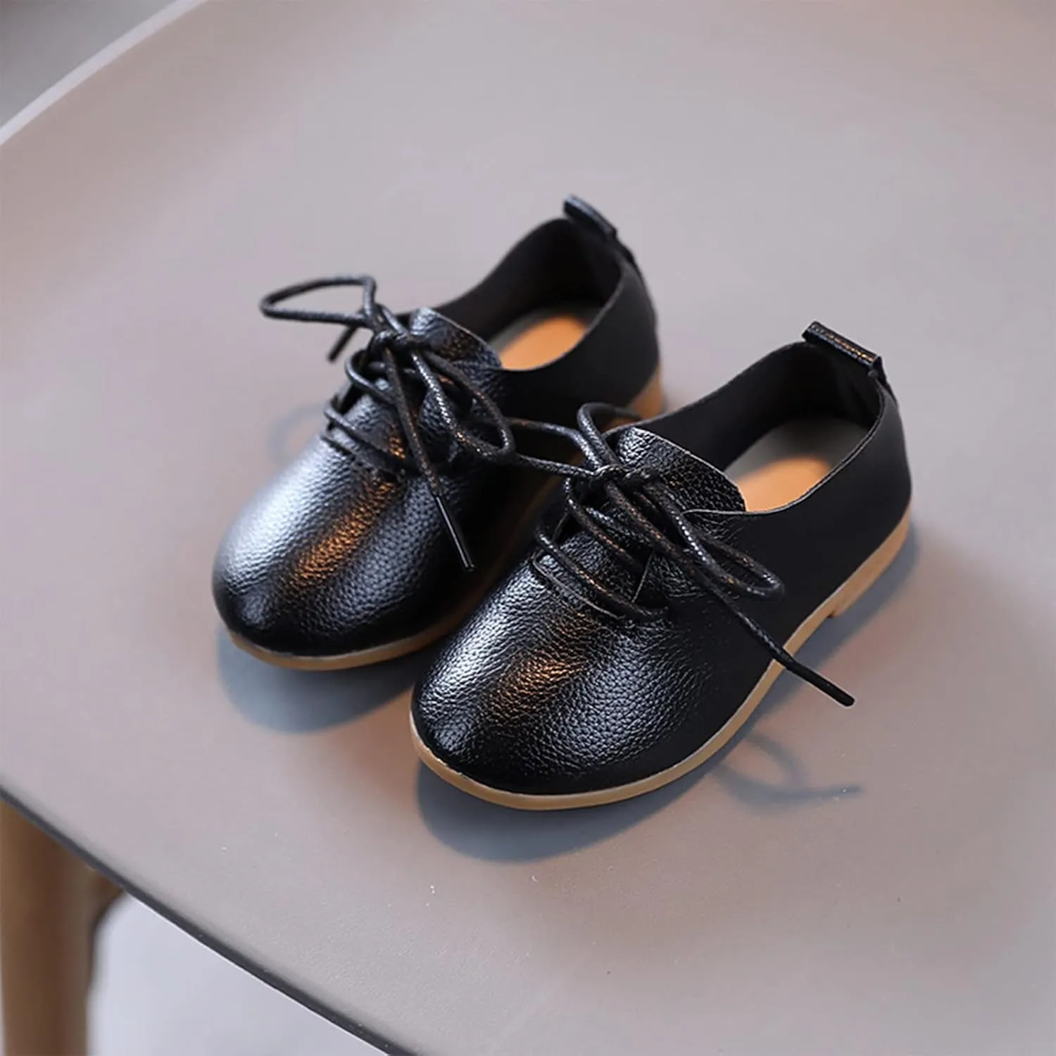 Toddler Little Girls Boys British Style Lace-Up Saddle Shoes Casual xfords Baptism School Girls Warm Boots Size 6